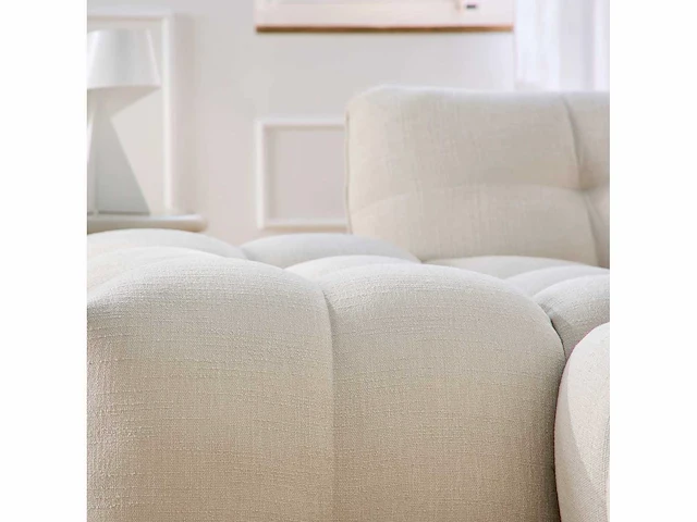 Mira short loop stof linker hoek sofa - ivoor - afbeelding 3 van  7
