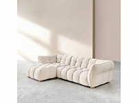 Mira short loop stof linker hoek sofa - ivoor - afbeelding 6 van  7