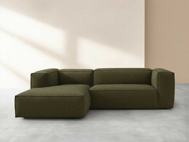 Mira short loop stof linkerhoek sofa - sparrengroen - afbeelding 1 van  4