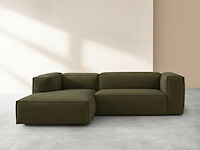 Mira short loop stof linkerhoek sofa - sparrengroen