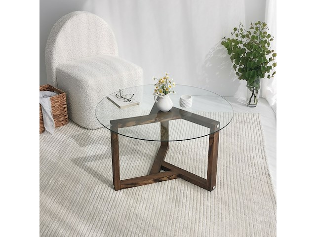 Miro salontafel | gehard glas | walnoot - afbeelding 4 van  6