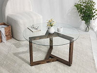 Miro salontafel | gehard glas | walnoot - afbeelding 4 van  6