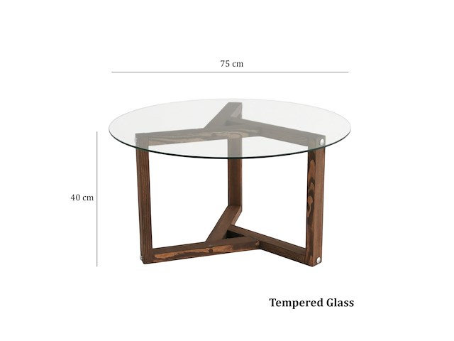 Miro salontafel | gehard glas | walnoot - afbeelding 6 van  6