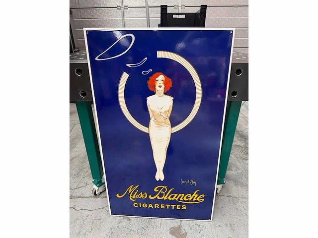 Miss blanche geëmailleerde plaquette 60 x 100 x 1,5 cm - afbeelding 1 van  5