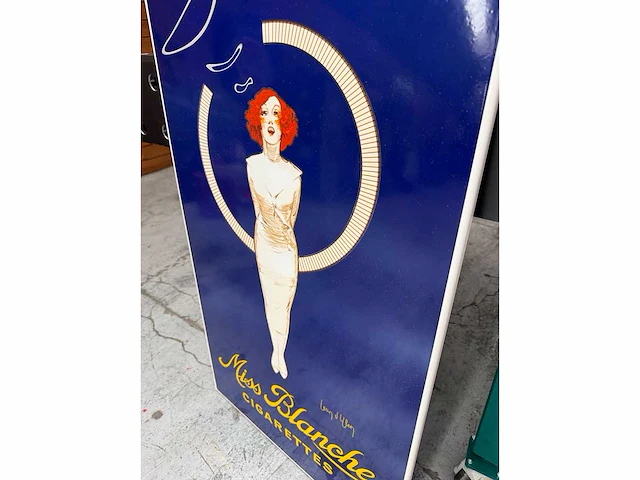 Miss blanche geëmailleerde plaquette 60 x 100 x 1,5 cm - afbeelding 3 van  5