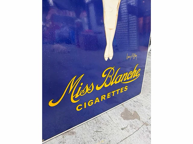 Miss blanche geëmailleerde plaquette 60 x 100 x 1,5 cm - afbeelding 4 van  5
