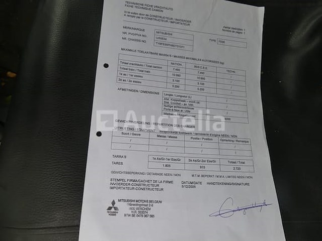 Mitsubishi canter 7c14 fuso (2006-250,382 km)(vin: tybfe85ph6dt01371 ) - afbeelding 10 van  27