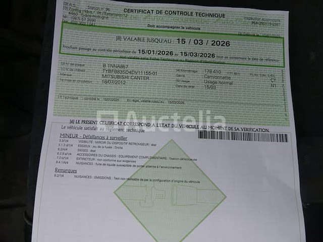 Mitsubishi canter kiepwagen (2012-181,337 km)( vin: tybfb83sd4dv11155 ) - afbeelding 16 van  23