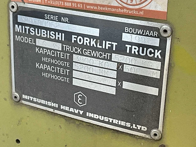 Mitsubishi fg35 vorkheftruck - afbeelding 9 van  18
