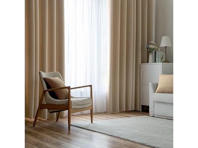 Miulee 2 gordijnen met ogen - afbeelding 3 van  3