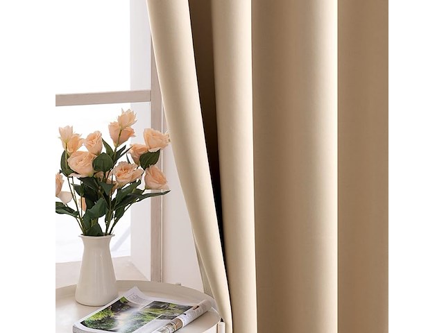 Miulee 2 gordijnen met ogen - afbeelding 2 van  3