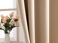 Miulee 2 gordijnen met ogen - afbeelding 2 van  3