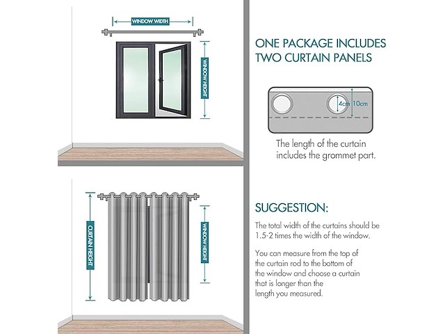 Miulee verduisteringsgordijnen - afbeelding 3 van  3