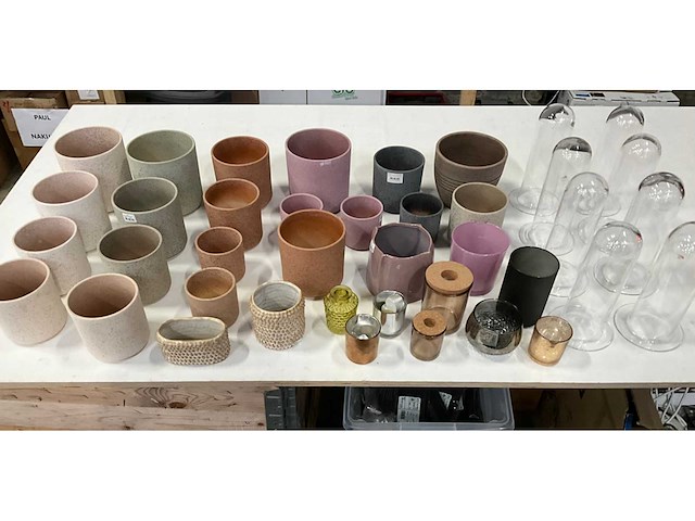 Mix kavel bloempotten en kaarsenhouders - afbeelding 1 van  11