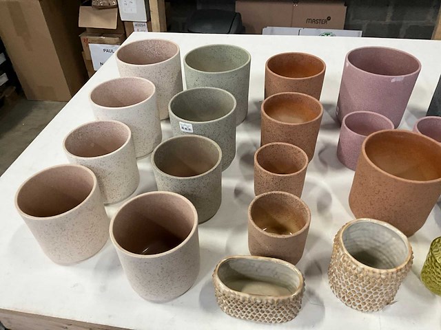 Mix kavel bloempotten en kaarsenhouders - afbeelding 4 van  11