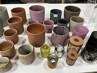 Mix kavel bloempotten en kaarsenhouders - afbeelding 5 van  11