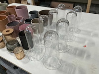 Mix kavel bloempotten en kaarsenhouders - afbeelding 6 van  11