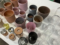 Mix kavel bloempotten en kaarsenhouders - afbeelding 7 van  11