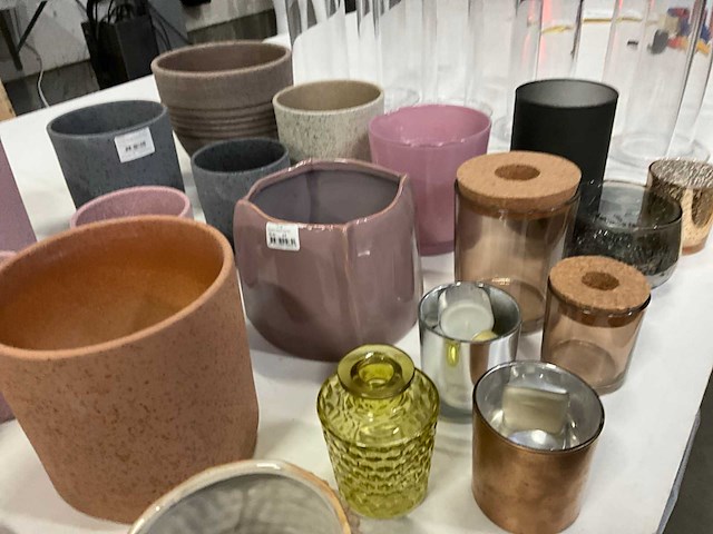 Mix kavel bloempotten en kaarsenhouders - afbeelding 11 van  11