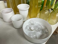 Mix kavel diverse glaswerk o.a. vazen en waxinelichthouders - afbeelding 7 van  9
