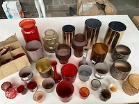 Mix kavel diverse glaswerk o.a. vazen en waxinelichthouders - afbeelding 3 van  11