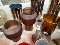 Mix kavel diverse glaswerk o.a. vazen en waxinelichthouders - afbeelding 6 van  11