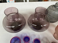 Mix kavel diverse glaswerk o.a. vazen en waxinelichthouders - afbeelding 6 van  11