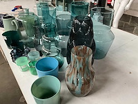 Mix kavel diverse glaswerk o.a. vazen en waxinelichthouders - afbeelding 3 van  12