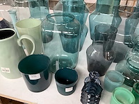 Mix kavel diverse glaswerk o.a. vazen en waxinelichthouders - afbeelding 7 van  12