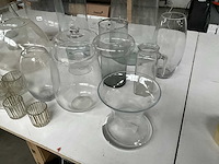 Mix kavel diverse glaswerk o.a. vazen en waxinelichthouders - afbeelding 8 van  11