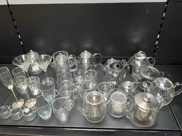 Mix kavel diverse glaswerk van o.a. bredemeijer - afbeelding 1 van  7