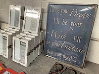 Mix kavel fotolijsten en wandbordjes - afbeelding 5 van  7