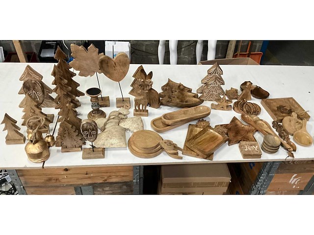 Mix kavel houten woonaccessoires - afbeelding 1 van  12