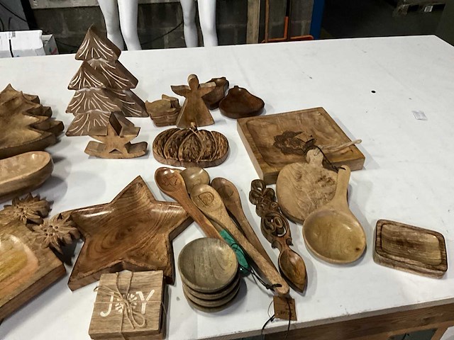 Mix kavel houten woonaccessoires - afbeelding 8 van  12