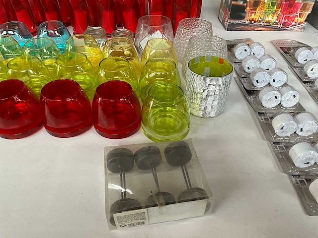 Mix kavel waxine licht houders en kaarsjes - afbeelding 8 van  13