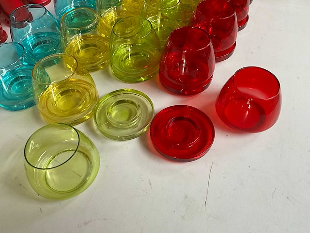 Mix kavel waxine licht houders en kaarsjes - afbeelding 11 van  13