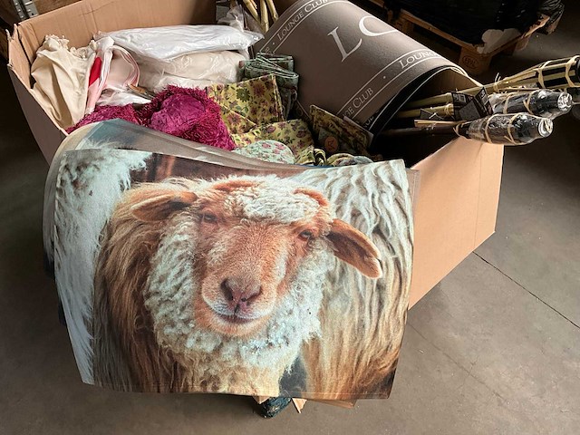 Mix kavel woonaccessoires, o.a. keukentextiel, kussens en deurmatten - afbeelding 6 van  10