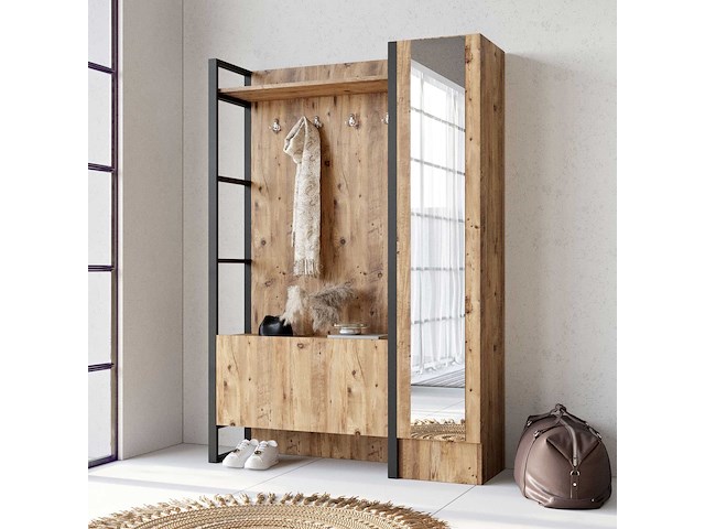 Ml15 kapstok | 100% melamine | atlantisch grenen - afbeelding 1 van  7