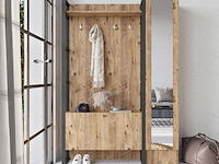 Ml15 kapstok | 100% melamine | atlantisch grenen - afbeelding 2 van  7