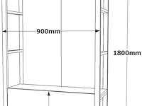 Ml15 kapstok | 100% melamine | atlantisch grenen - afbeelding 6 van  7