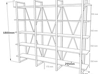 Ml4 boekenplank | 100% melamine | atlantisch grenen - afbeelding 5 van  6