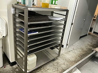 Mobiel rvs rek - afbeelding 1 van  3