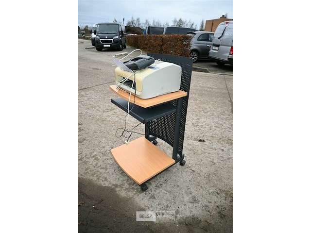 Mobiel tafeltje met printer en telefoon - afbeelding 1 van  7