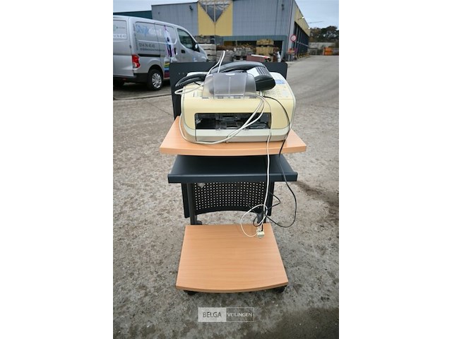 Mobiel tafeltje met printer en telefoon - afbeelding 2 van  7