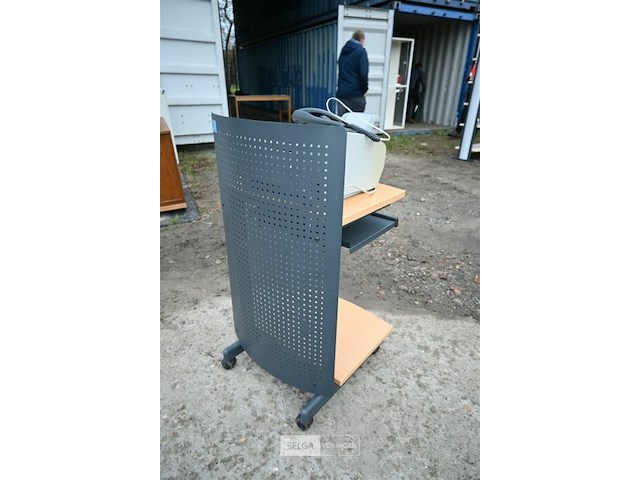 Mobiel tafeltje met printer en telefoon - afbeelding 5 van  7