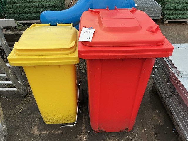 Mobiele afvalcontainer (2x) - afbeelding 1 van  1