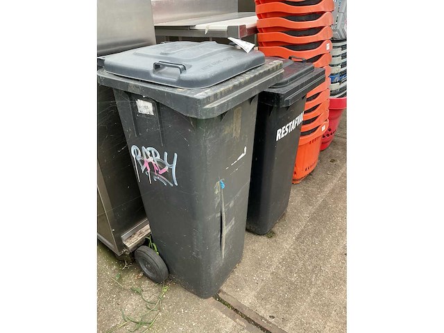 Mobiele afvalcontainer (2x) - afbeelding 2 van  3