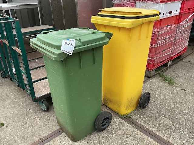 Mobiele afvalcontainer (2x) - afbeelding 1 van  1