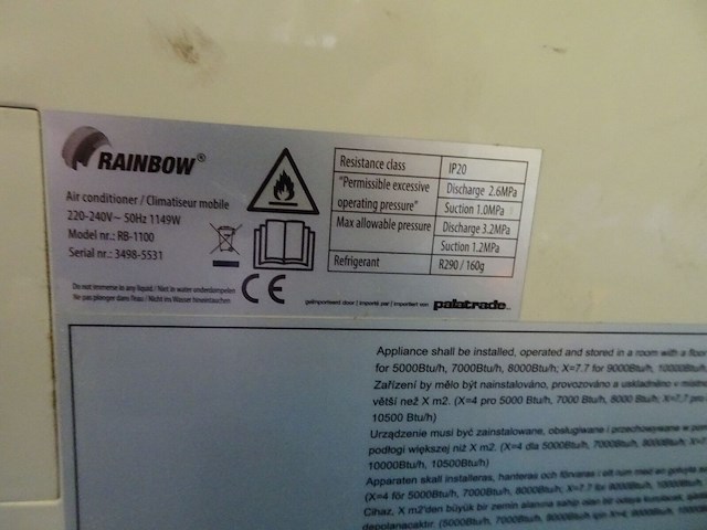 Mobiele airco rainbow - afbeelding 4 van  4