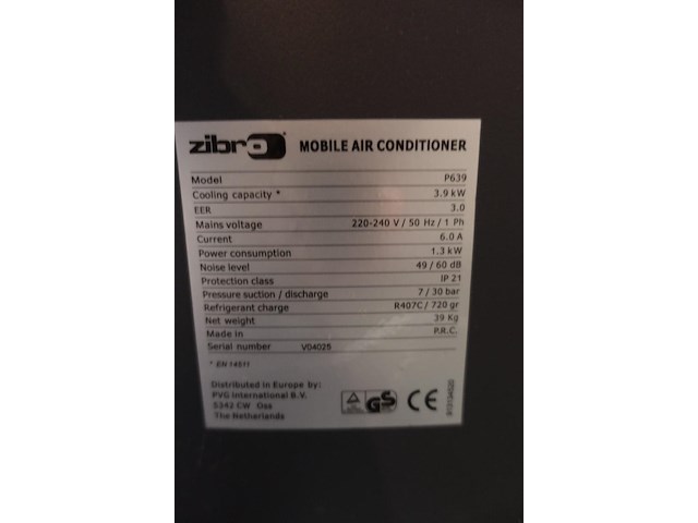 Mobiele airco zibro - afbeelding 3 van  3